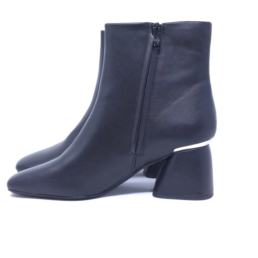 Dkny Caleena Helled 64MM Faux Leather Ankle Boots, Black - Picture 6 of 12